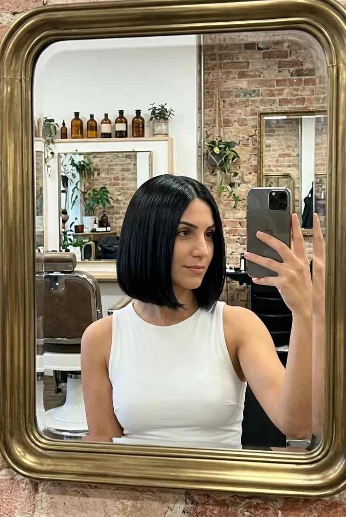 Classic Black Blunt Bob