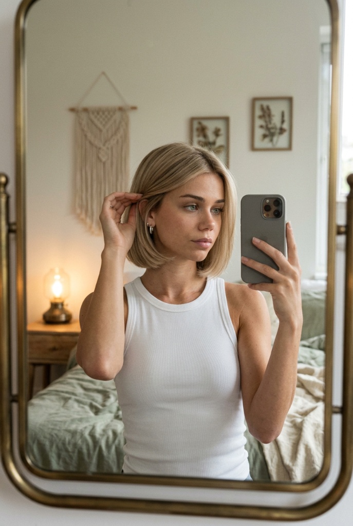 Blonde Chin-Length Bob