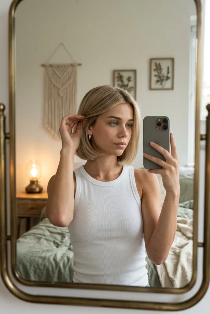 Blonde Chin-Length Bob