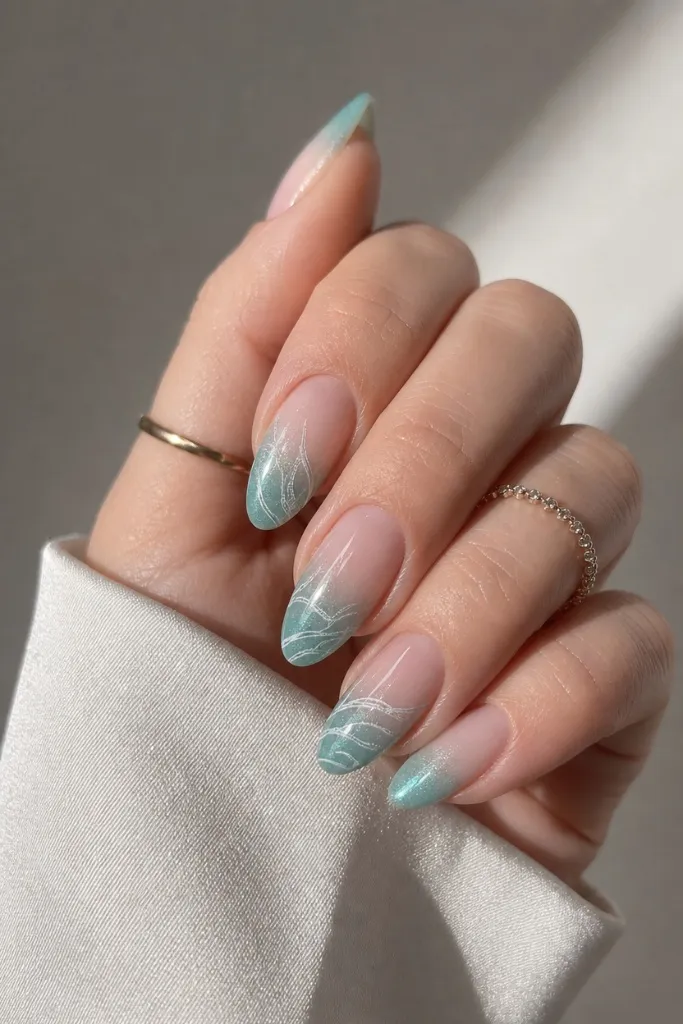 Summer Beach Nails 2026 Seafoam Wave Tips That Fade Like the Tide