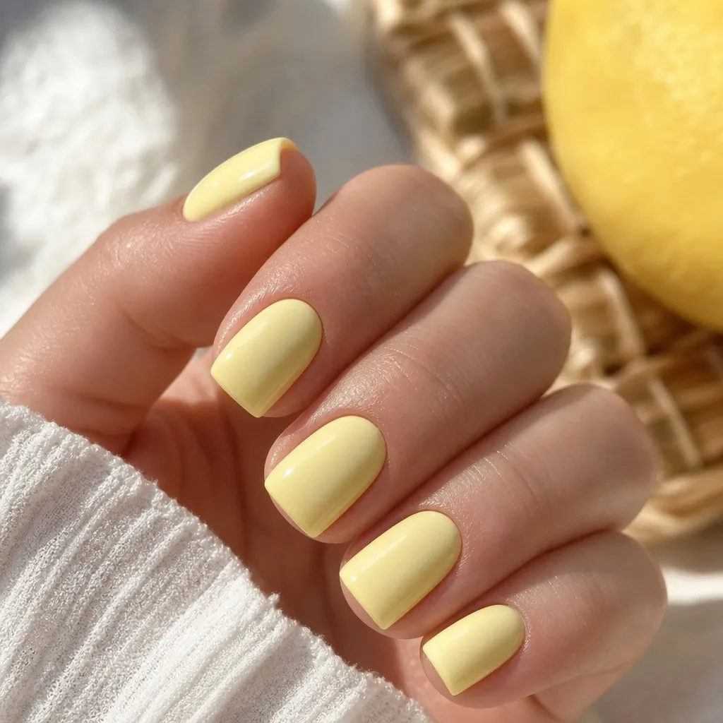 Short Summer Nails 2026 Inspo Butter Yellow Nails That Taste Like Lemonade