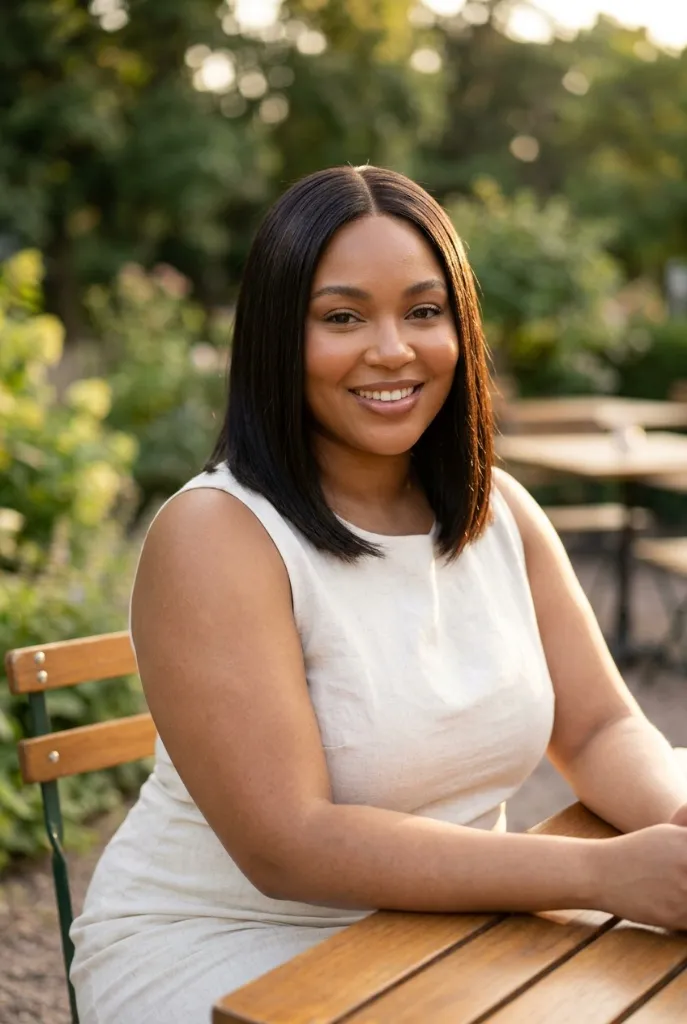 Sleek Straight Bob with Subtle Highlights