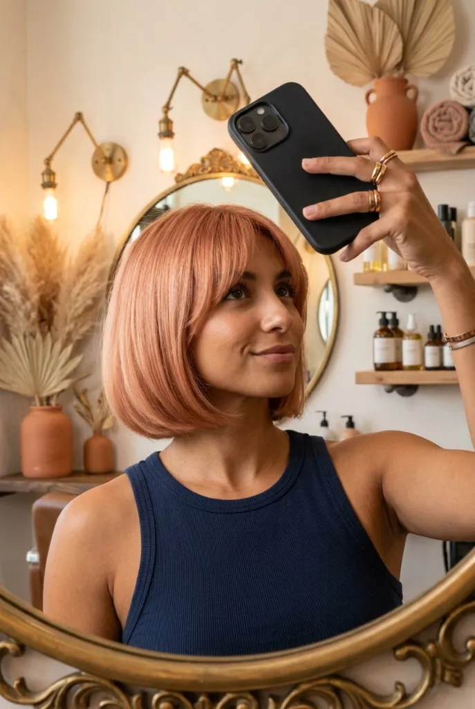 Peach Coral Statement Bob