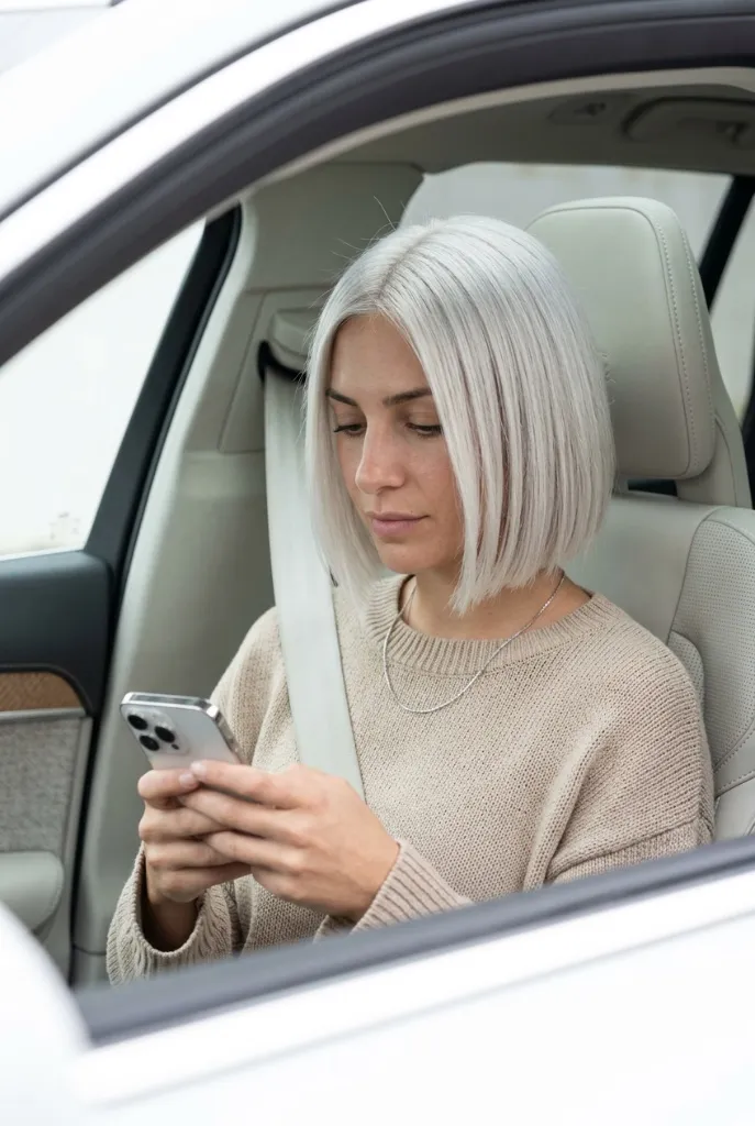 Icy Silver-White Bob