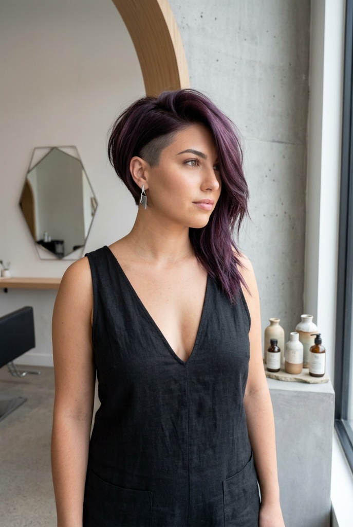 Edgy Undercut Shag