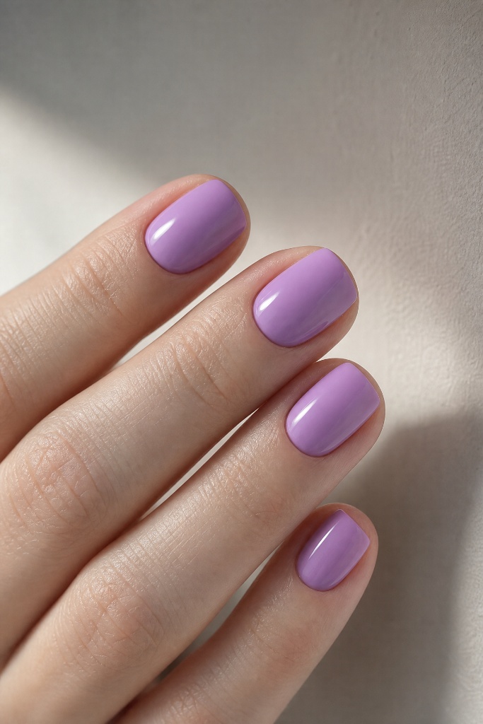 Light Summer Nails 2026 Lavender Gloss Nails With Dreamy Pastel Elegance