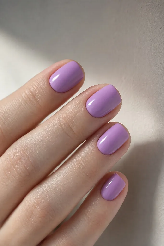 Light Summer Nails 2026 Lavender Gloss Nails With Dreamy Pastel Elegance