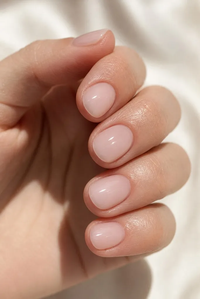 Short Nail Ideas for Summer 2026 Milky Nude Nails With Barely-There Softness