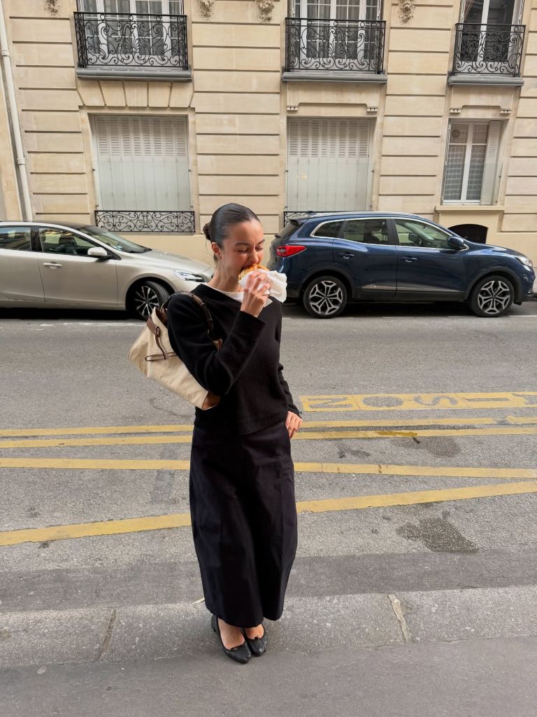 Fall Outfits with Sweater 2026 All-Black Parisian Layers For a Croissant Run