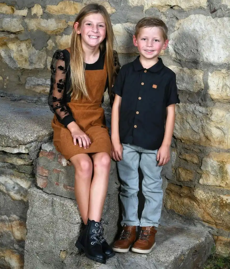 Fall Family Picture Outfits 2026 Corduroy and Stone Walls for a Sibling Portrait