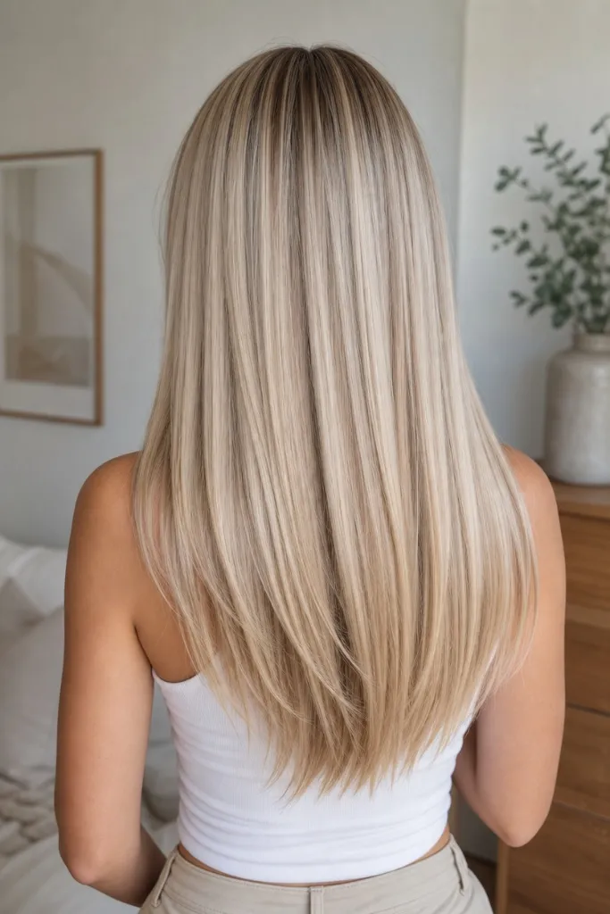 July Hair Color Ideas 2026 Sandy Blonde Straight With Effortless Minimalism