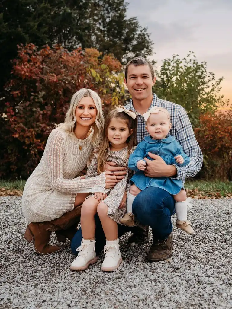 Fall Family Picture Outfits 2026 Fall Sunset With a Family of Four in Warm Neutrals