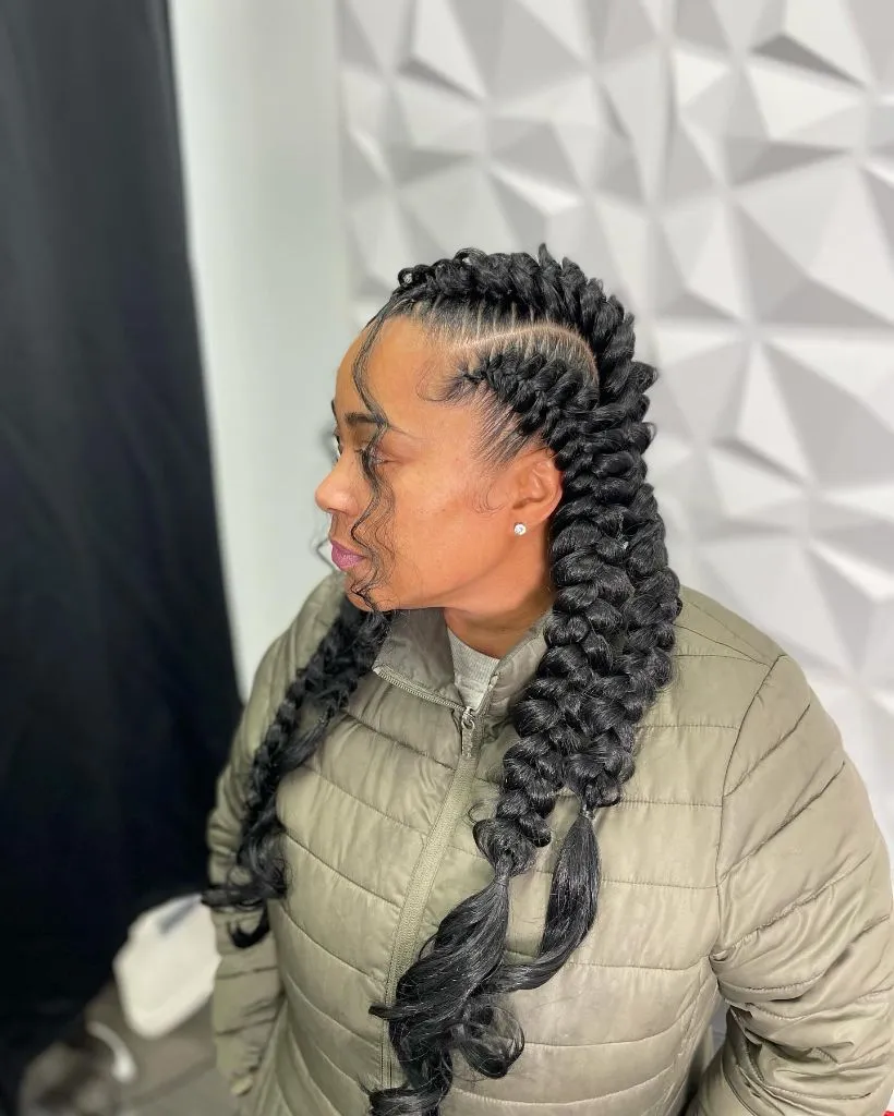 Butterfly Braids Hairstyle 2026 Oversized Butterfly Cornrows with Bold Sculpted Volume