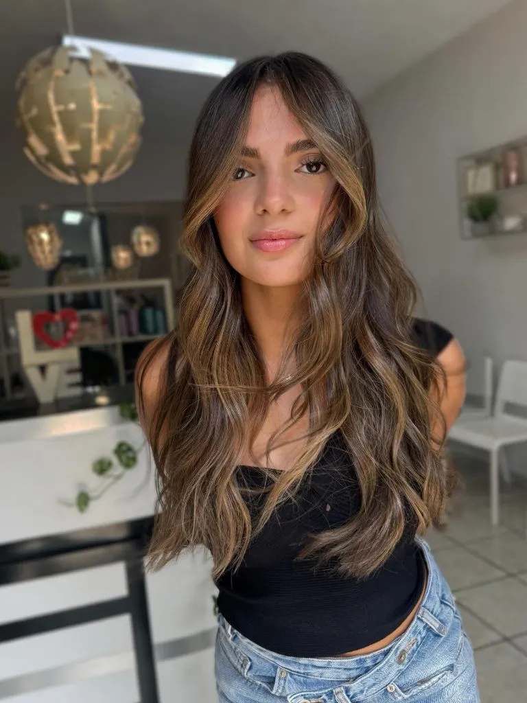 Fall Brunette Hair Colour 2026 Warm Honey Brunette with Beachy Lived-In Texture
