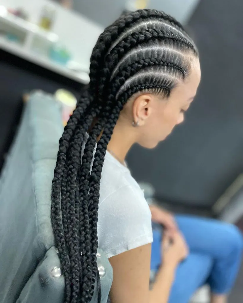 Butterfly Braids Hairstyle 2026 Sleek Straight-Back Cornrows with Extended Length
