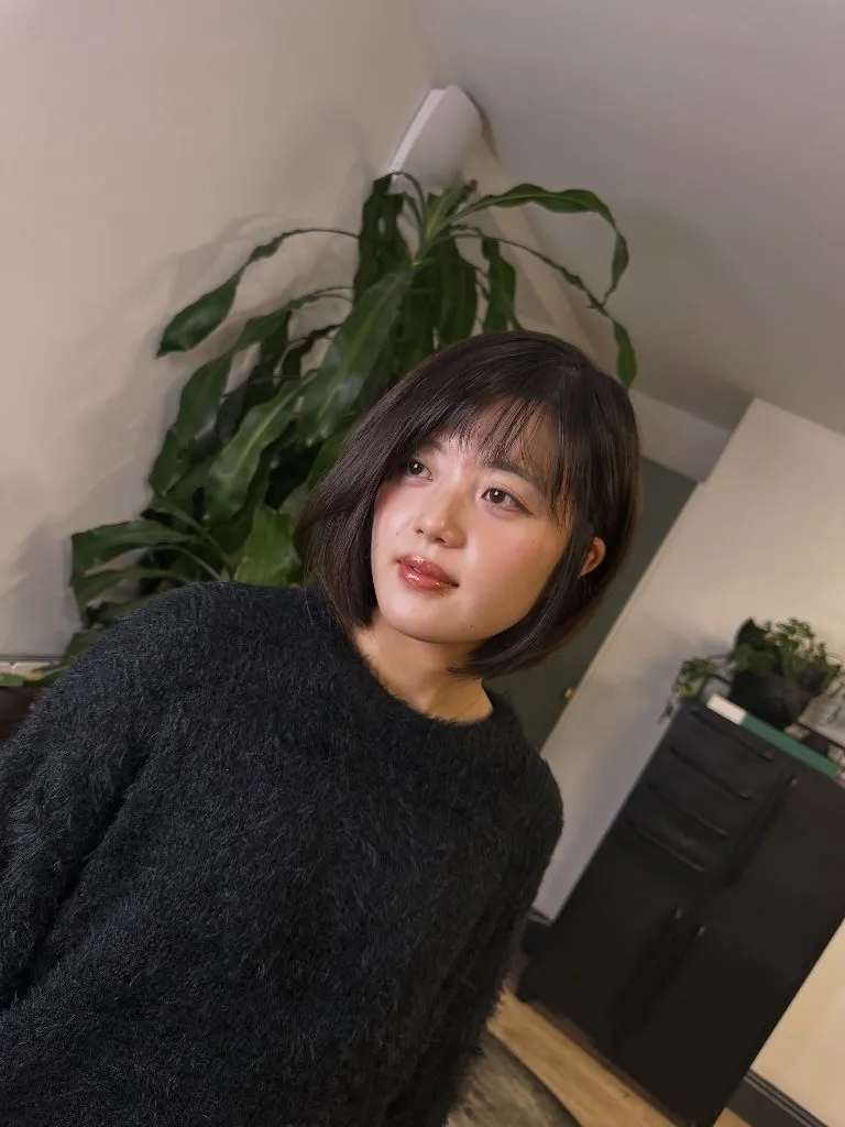 Bobbed Haircut for Women 2026 Soft Korean Bob with Natural Dark Fringe