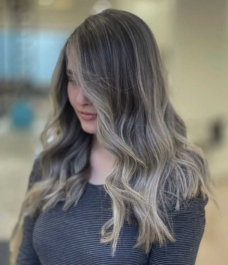 Fall Blonde Hair Colour 2026 Cool Ash Balayage with Soft Curtain Layers for a Moody Fall Transition
