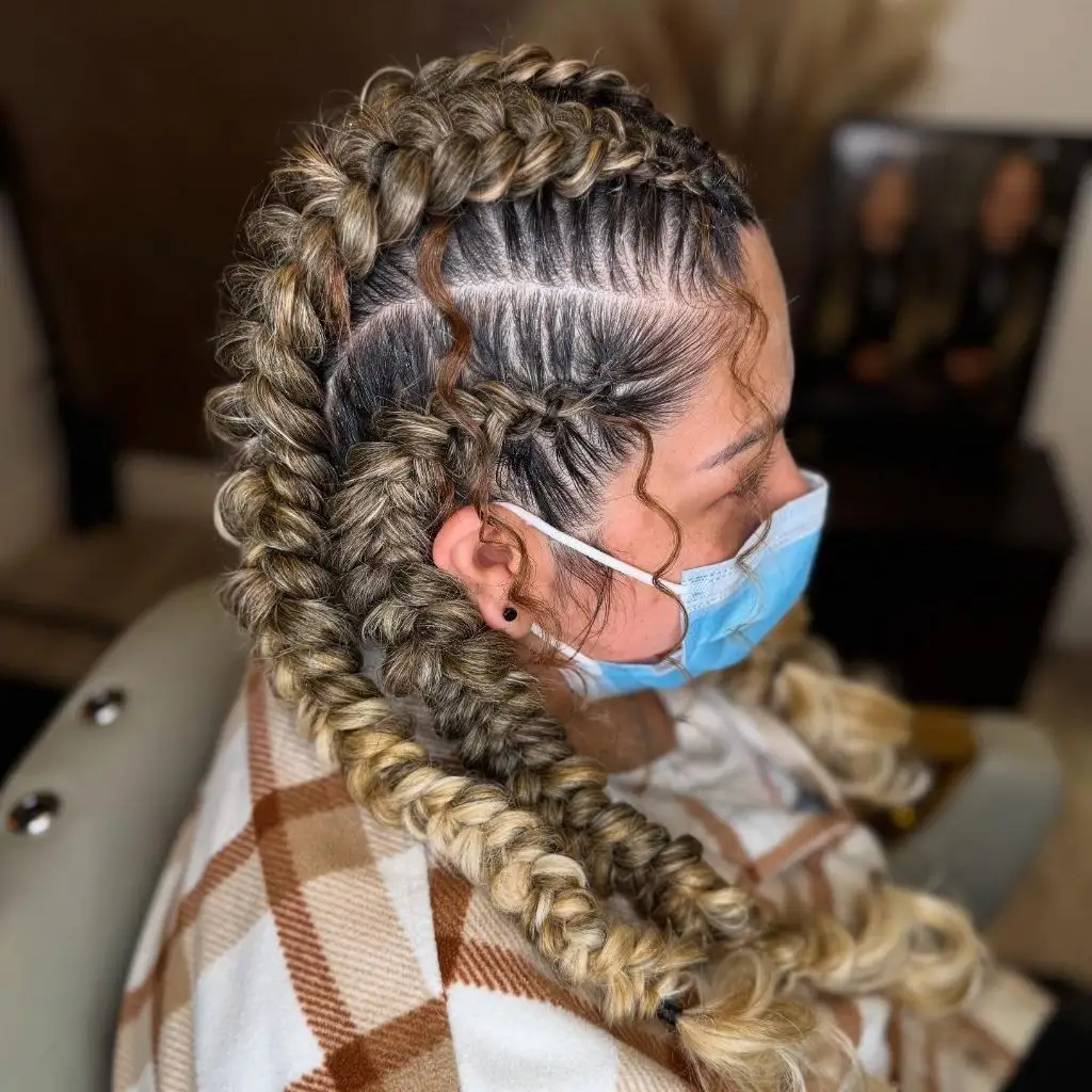 Butterfly Braids Hairstyle 2026 Honey-Highlighted Butterfly Braids with Ombré Dimension