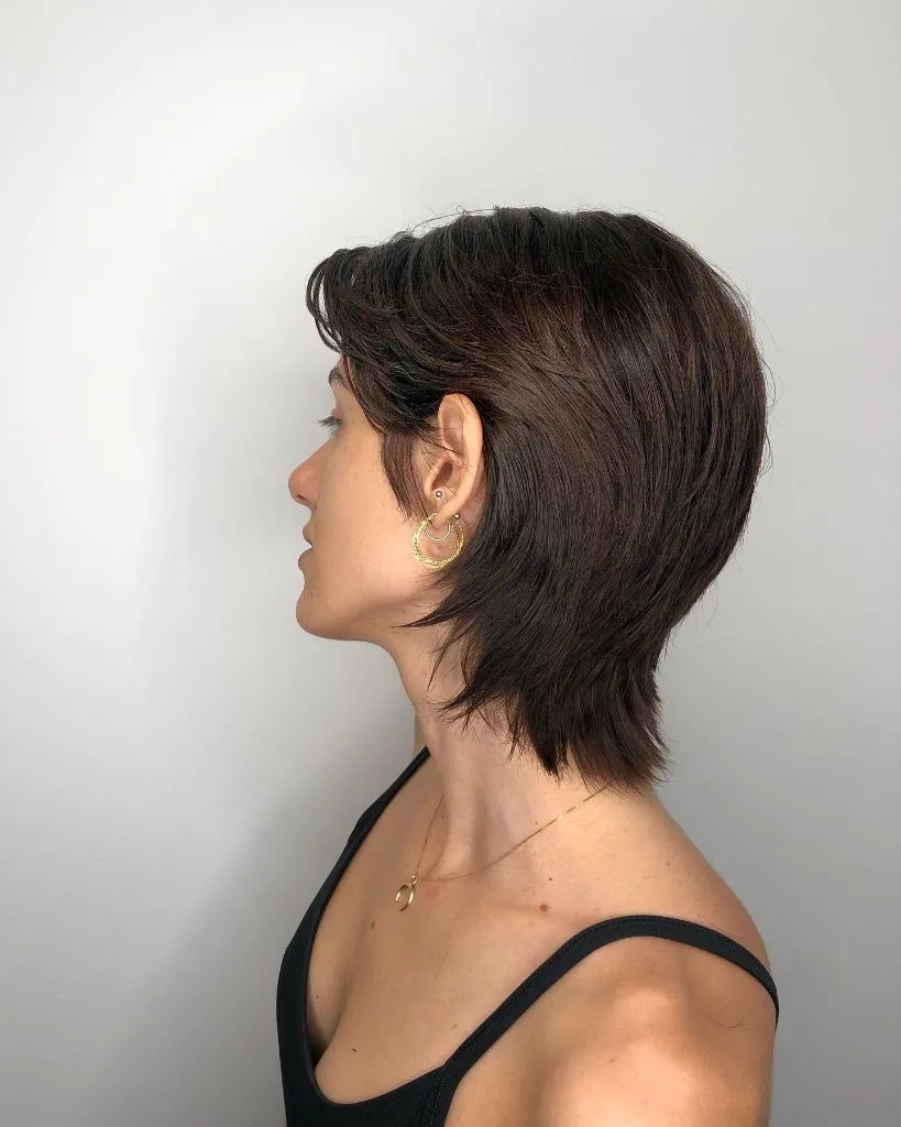 Fall Short Haircuts 2026 Feathered Dark Pixie With Layered Nape Texture