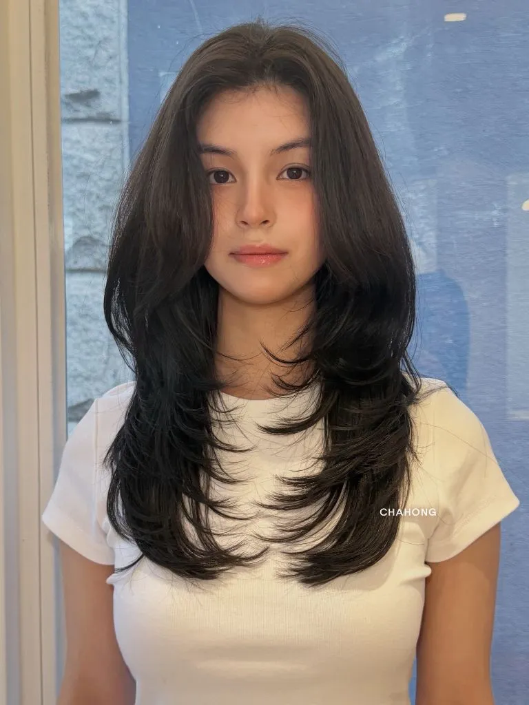 Fall Haircuts for Women 2026 Dark Feathered Layers With Face-Framing Volume