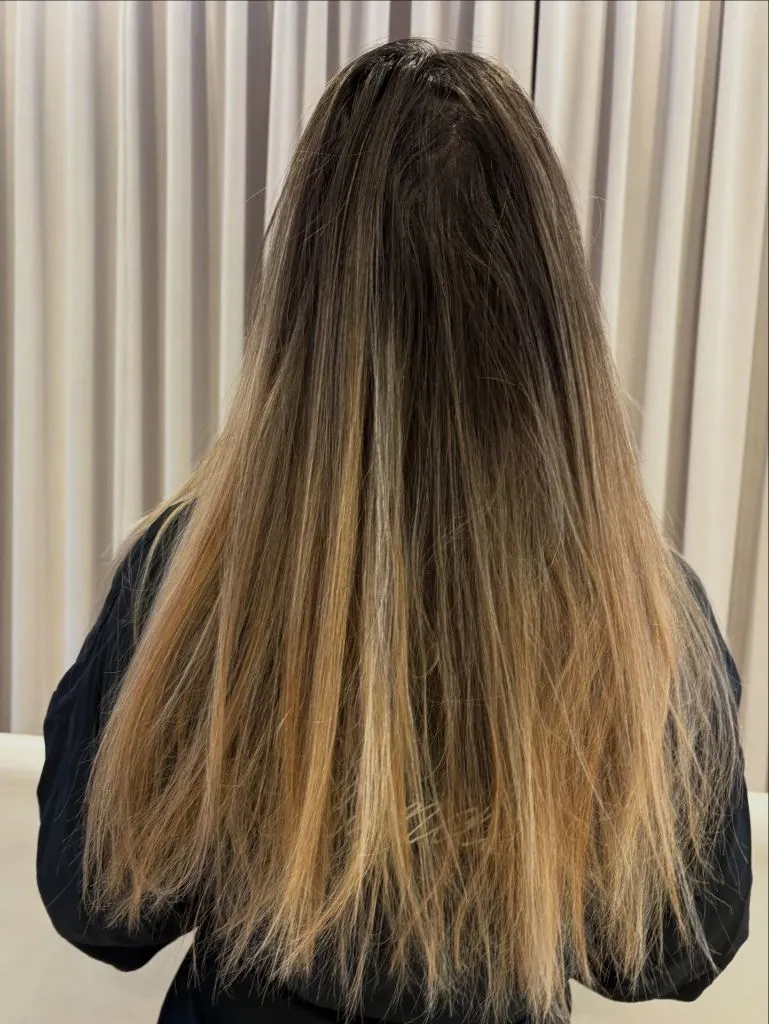 Fall Blonde Hair Colour 2026 Dark-to-Light Blonde Ombré with Straight Natural Texture
