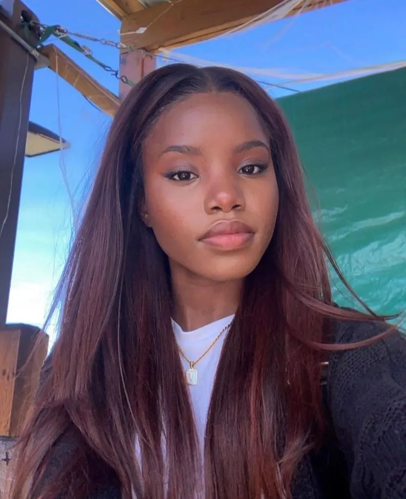 Fall Hair Colors for Black Women 2026 Deep Auburn Straight with Subtle Warmth