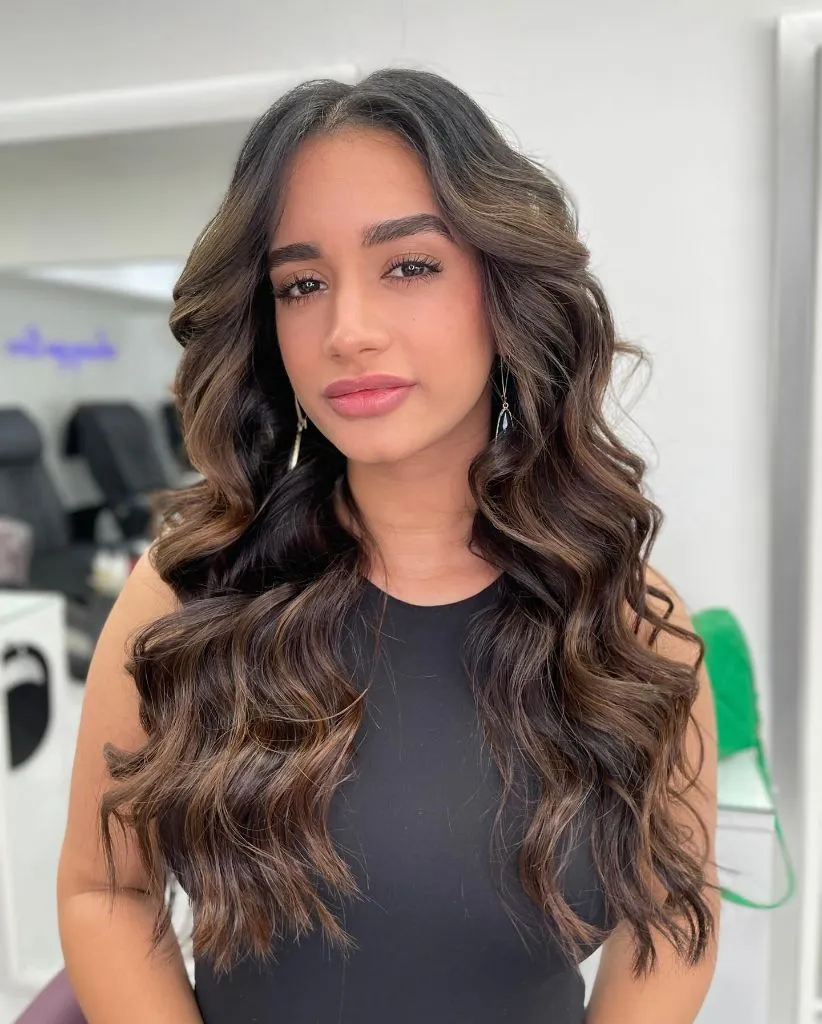 Fall Brunette Hair Colour 2026 Rich Espresso Balayage with Defined Ribbon Waves