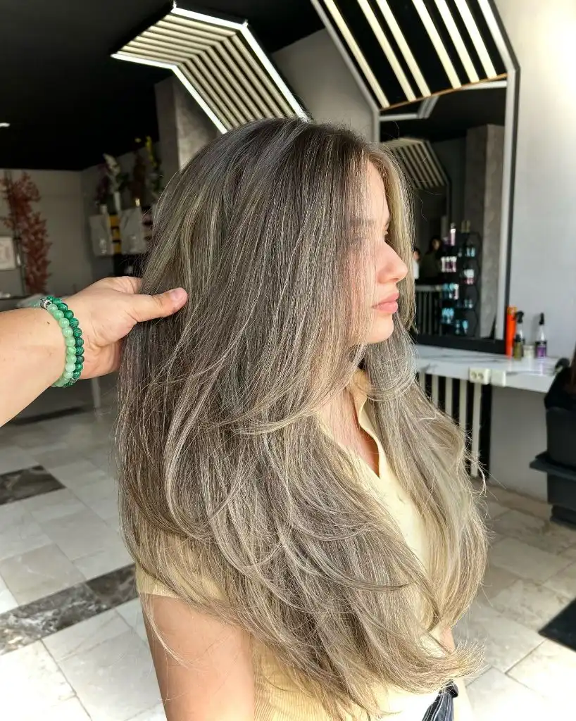 Fall Blonde Hair Colour 2026 Sandy Blonde with Layered Blowout Volume and Subtle Warmth