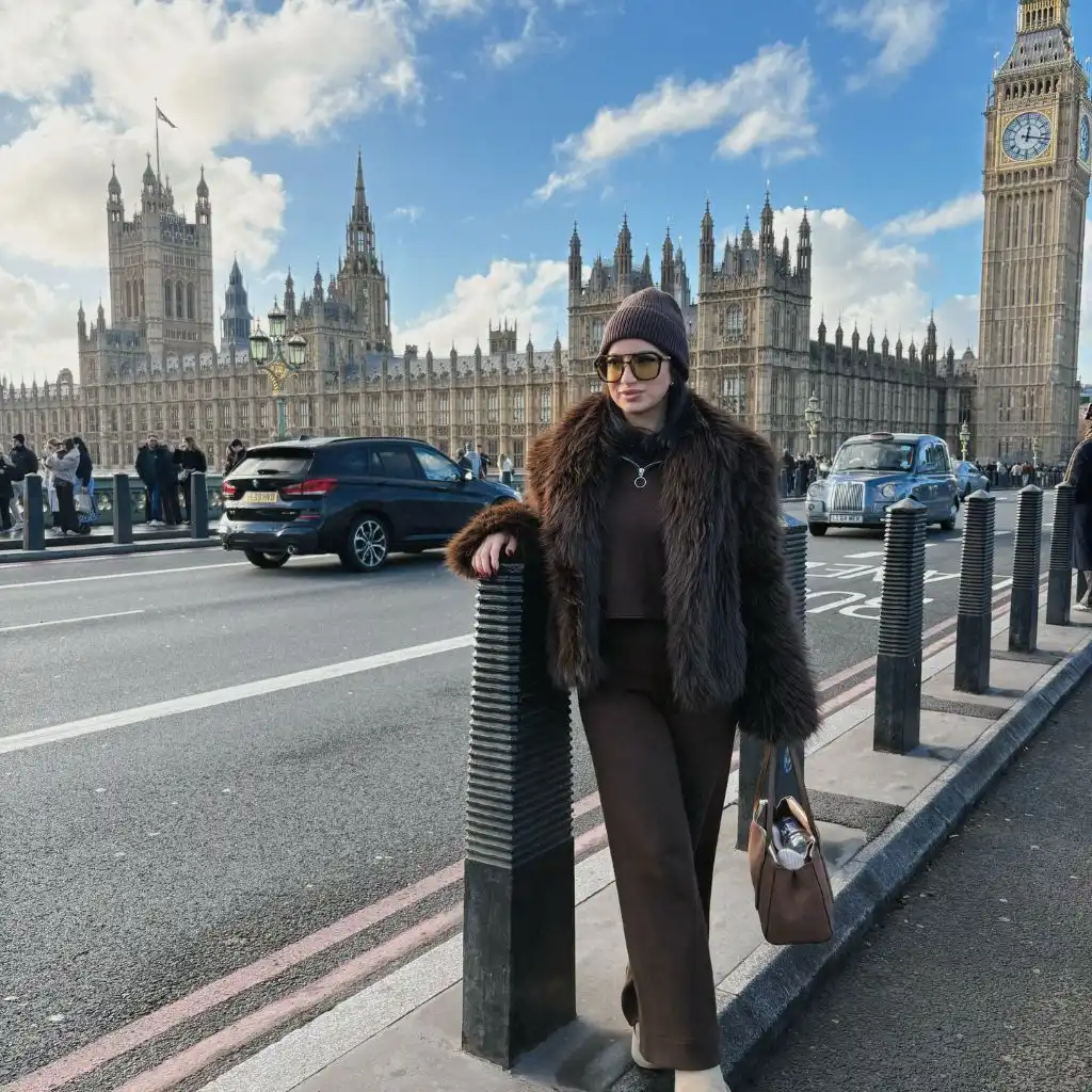 Comfy Fall Outfits 2026 Chocolate Fur Coat and Matching Set for London Energy