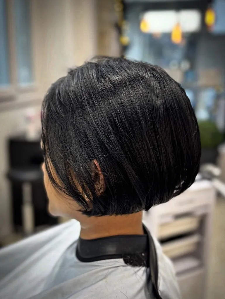 Fall French Bob 2026 Short Stacked Black Bob With Layered Fullness At The Crown