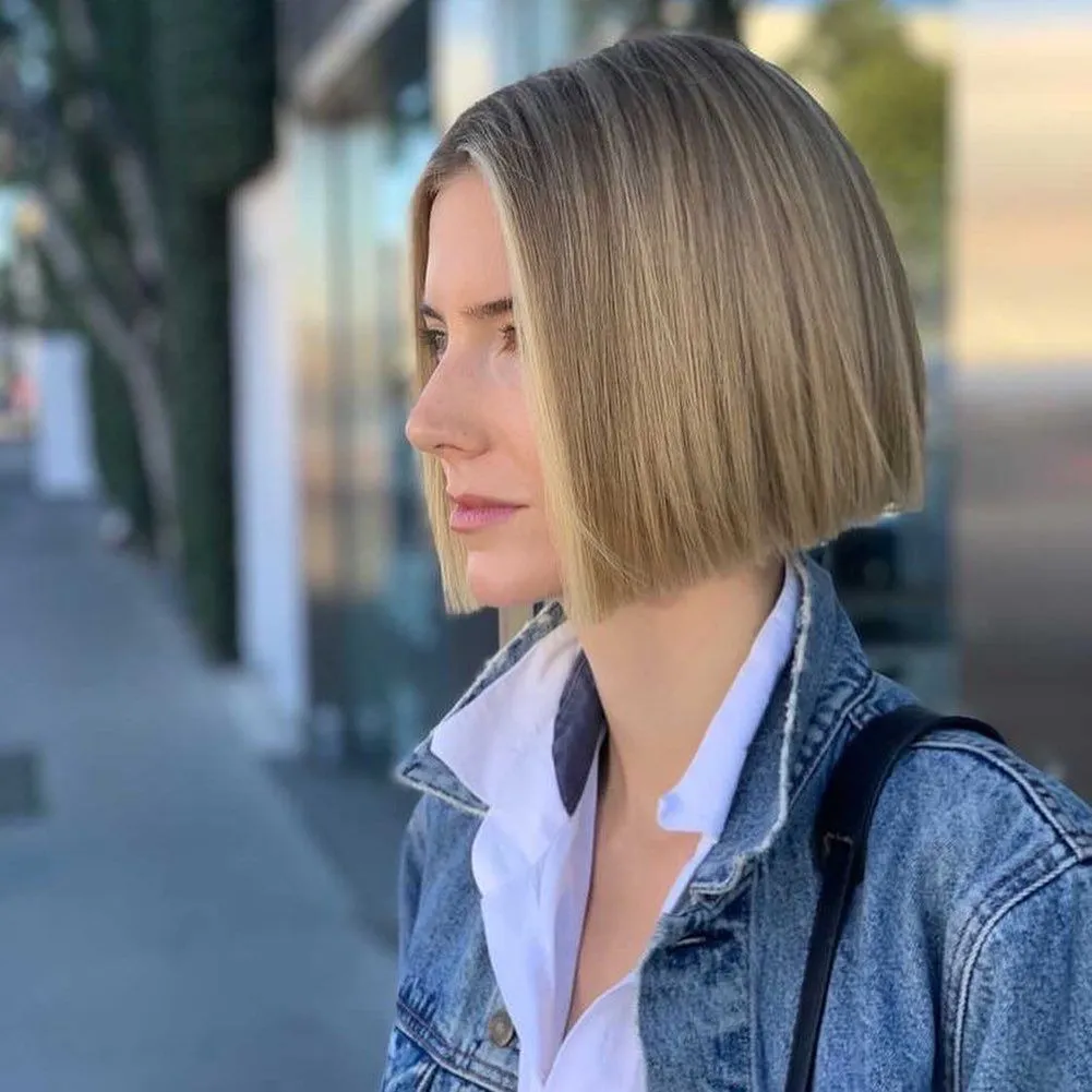 Bobbed Haircut for Women 2026 Blunt Chin-Length Bob with Crisp Blonde Precision