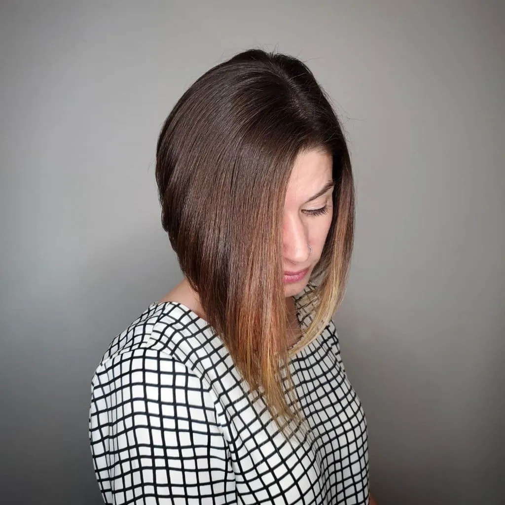 Bobbed Haircut for Women 2026 Inverted Ombré Bob with Warm Honey Fade
