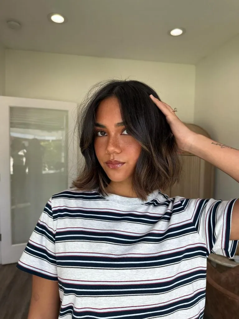 Fall French Bob 2026 Tousled Dark Brown Bob With Soft Waves And Late-Summer Energy
