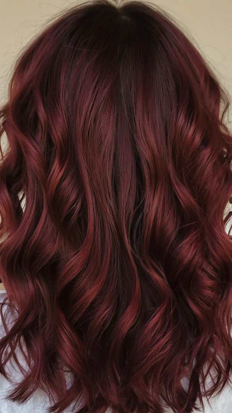 Dark Cherry Cola Color hairstyle