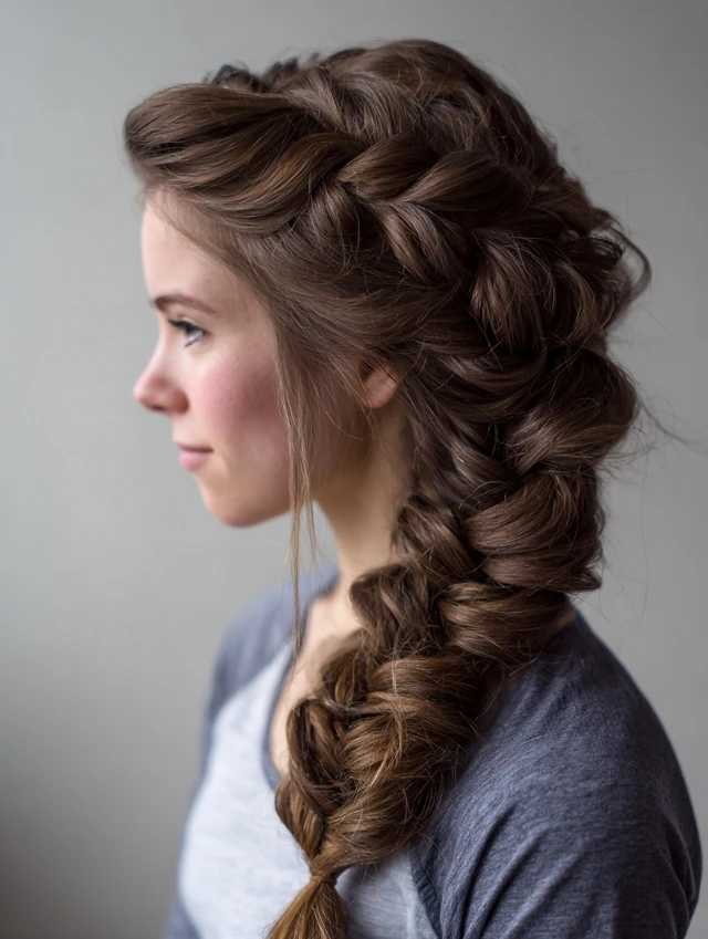 Side Braid Over Waves photo