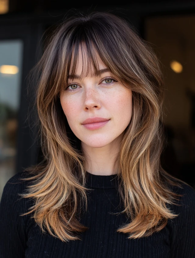 Medium wolf cut with shaggy layers