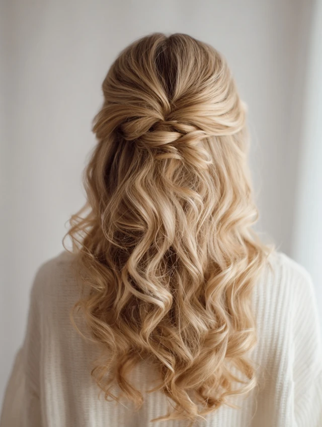 Half-Up Twisted Crown photo