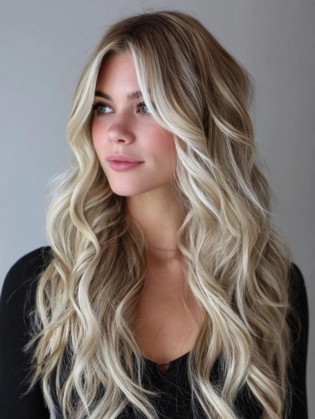 Ash Blonde Money Piece hairstyle photo