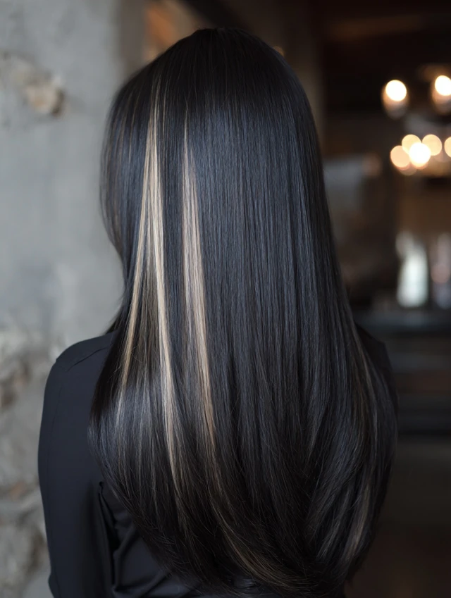 Subtle Money Piece on Black Hair hairstyle photo