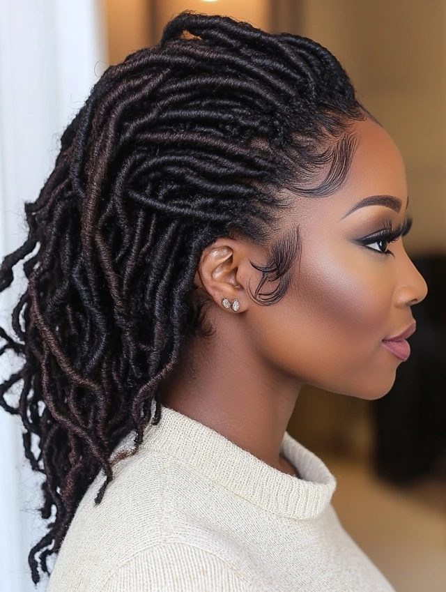 Chunky jumbo faux locs with bold thickness