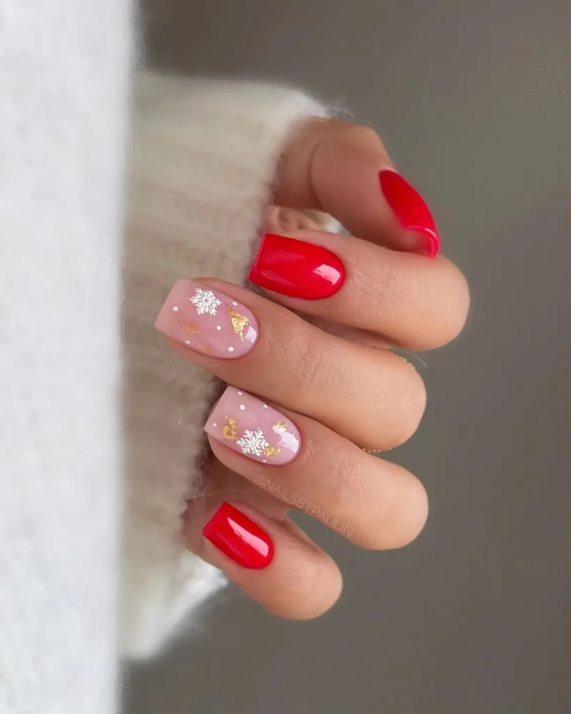 Icy Blue Glitter French Tips simple winter nail manicure