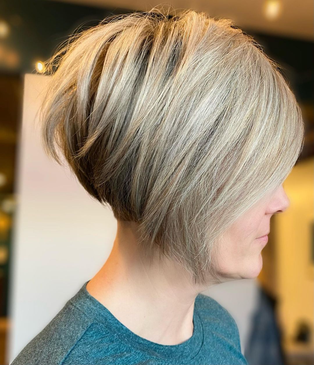 Short Stacked Bob with a Subtle Undercut stacked bob haircut