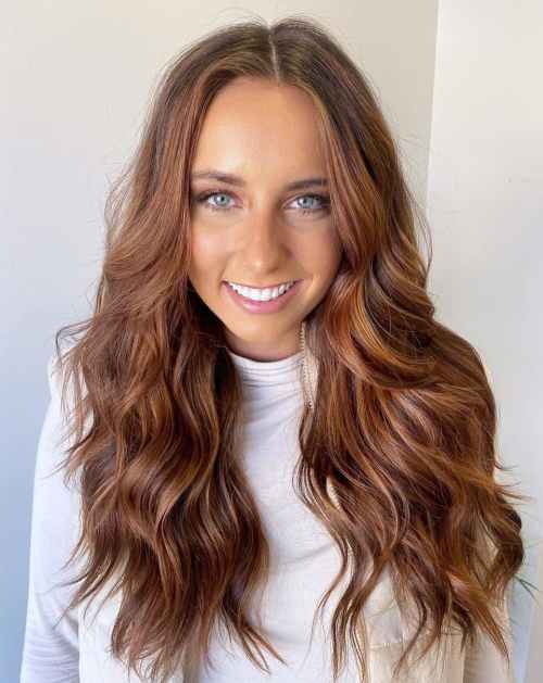 Bronze and caramel highlights on auburn hair cinnamon hair idea