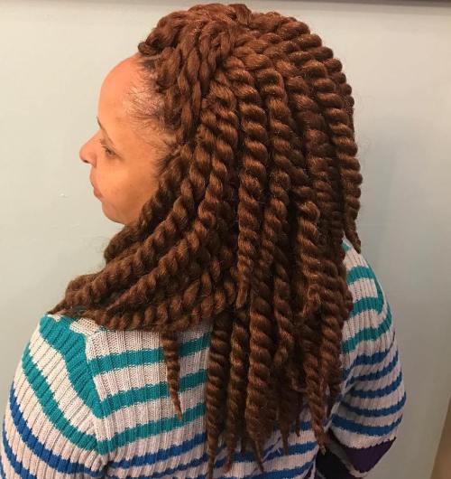 Thick layered twist braids