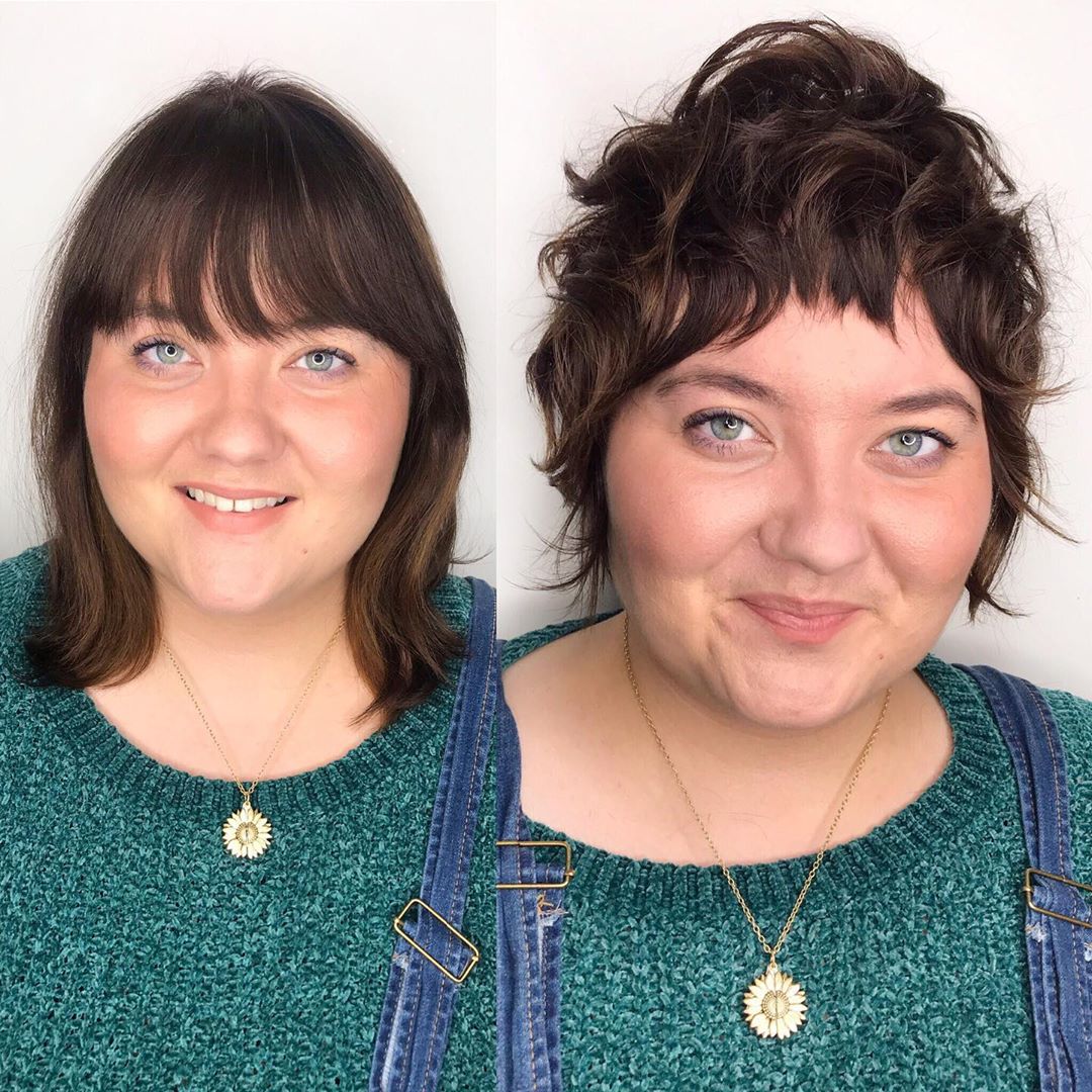 Collarbone lob with soft bangs short hair hairstyle