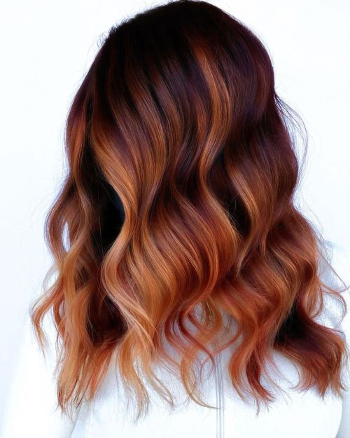 Auburn-Red Blend with Natural Dimension red hair color