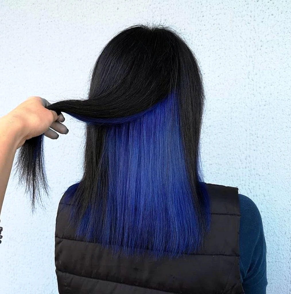 Royal Blue Dip-Dye Ends hairstyle photo