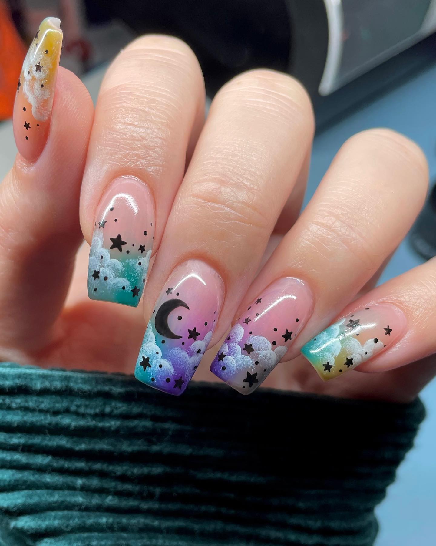 Cloud Nail Art
