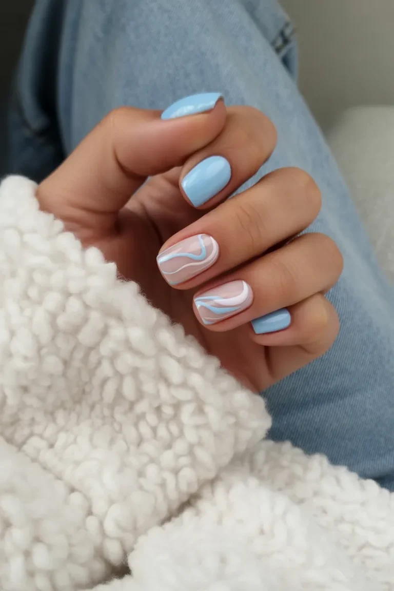 Baby Blue Swirls