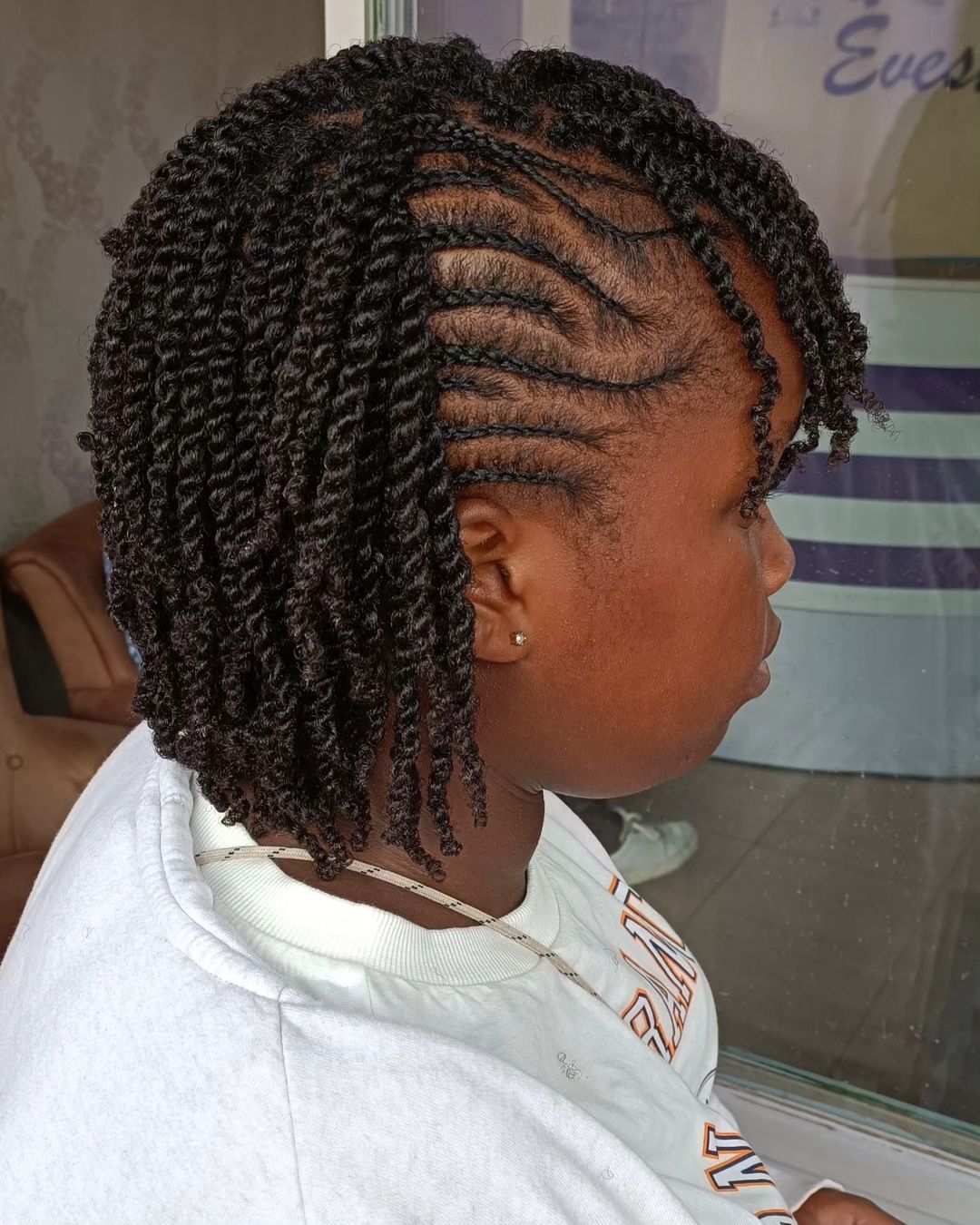 Mini Twists with Twisted Front Bang hairstyle photo